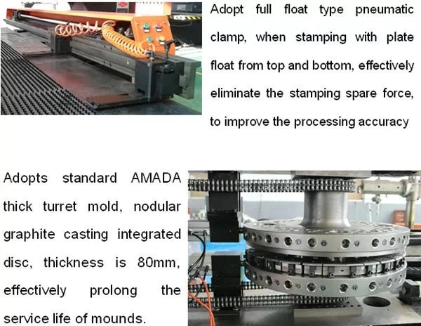 Metal Steel CNC Turret Punching Machine with Amada Tools Available