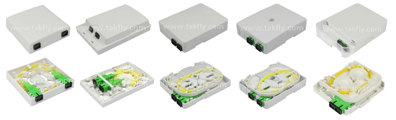 2f Wall Mount FTTH Socket Face Plate 2 Port Sc Fiber Optic Atb