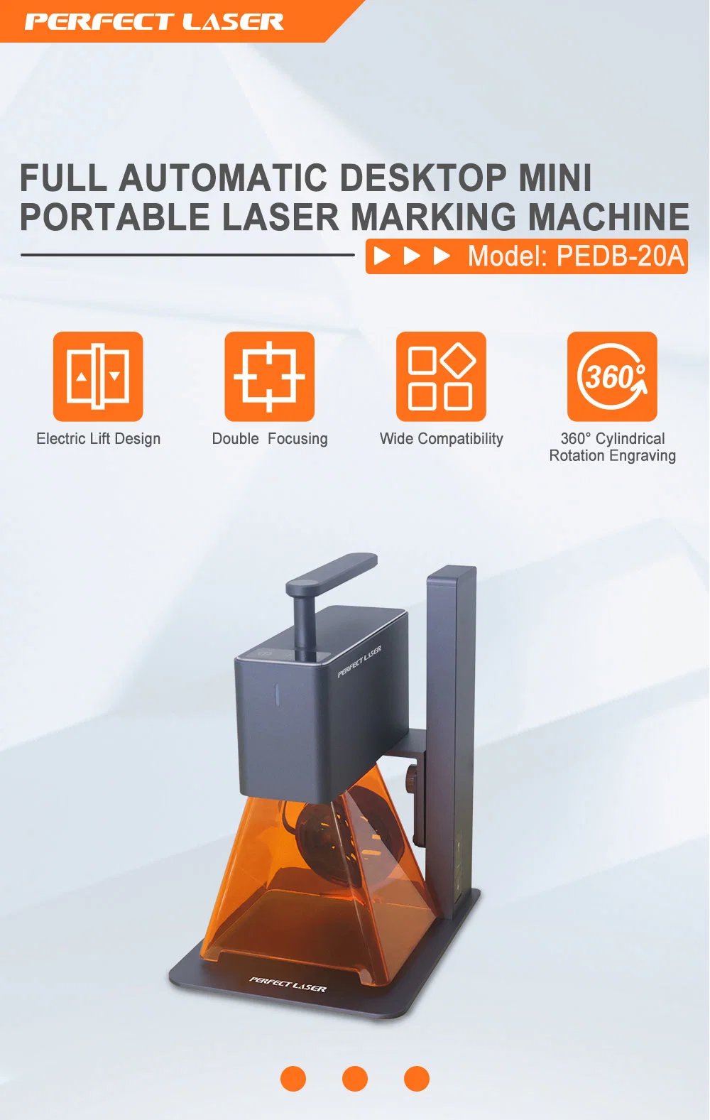 Desktop Mini Portable 5W Wood Plastic Laser Marking Machine