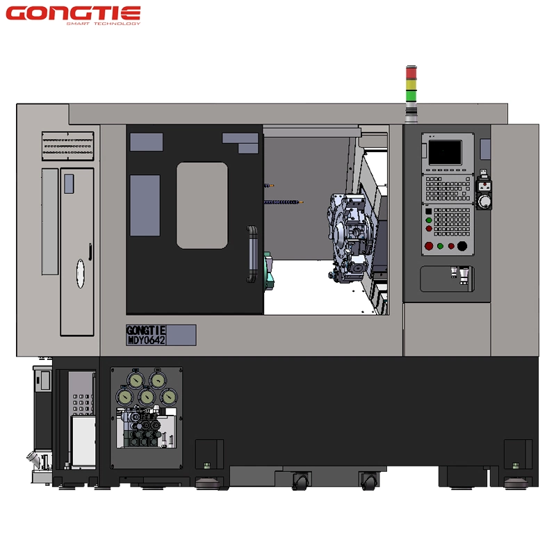 420mm Turning Length 6inch Chunk High Precise Horizontal Slant Bed Power Turret Electric Spindle CNC Machine