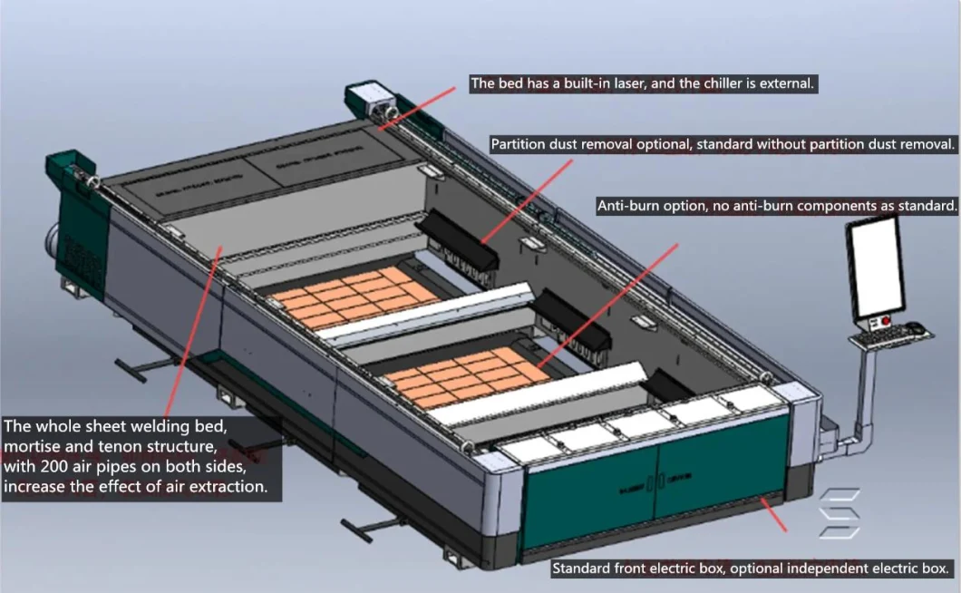 2024 Lxshow Aluminum Steel Sheet CNC Raycus Laser Cutter 1kw 3kw 6kw