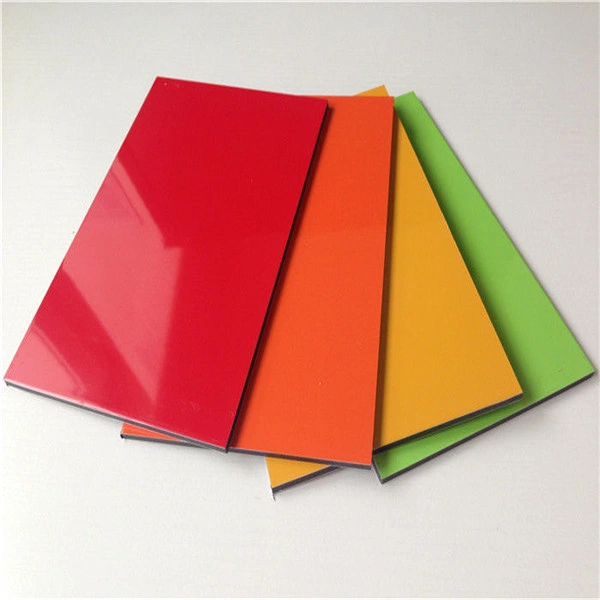 Red Blue 3mm High Gloss Aluminum Composite Panel Interior Designing for Adversting