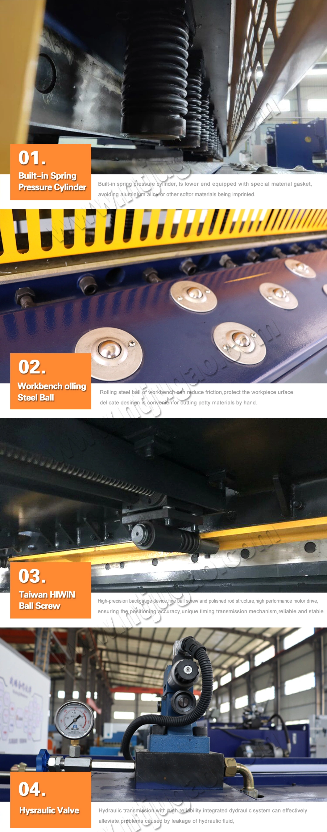 Jugao Hydraulic Metal CNC Swing Beam Shearing Machinery Iron Plate Cutting Machine