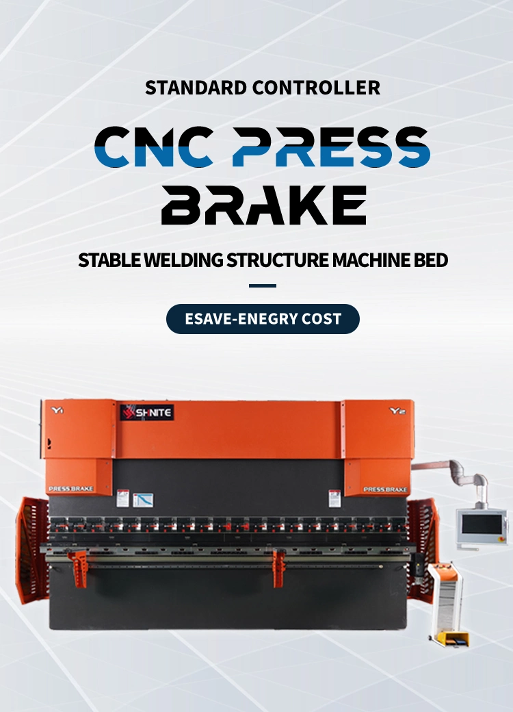 Shinite 4 or 6 Axis 130t 3200 CNC Hydraulic Press Brake with Y1 Y2 X R-Axis Crowning for Delem Da66t or Cybtouch System