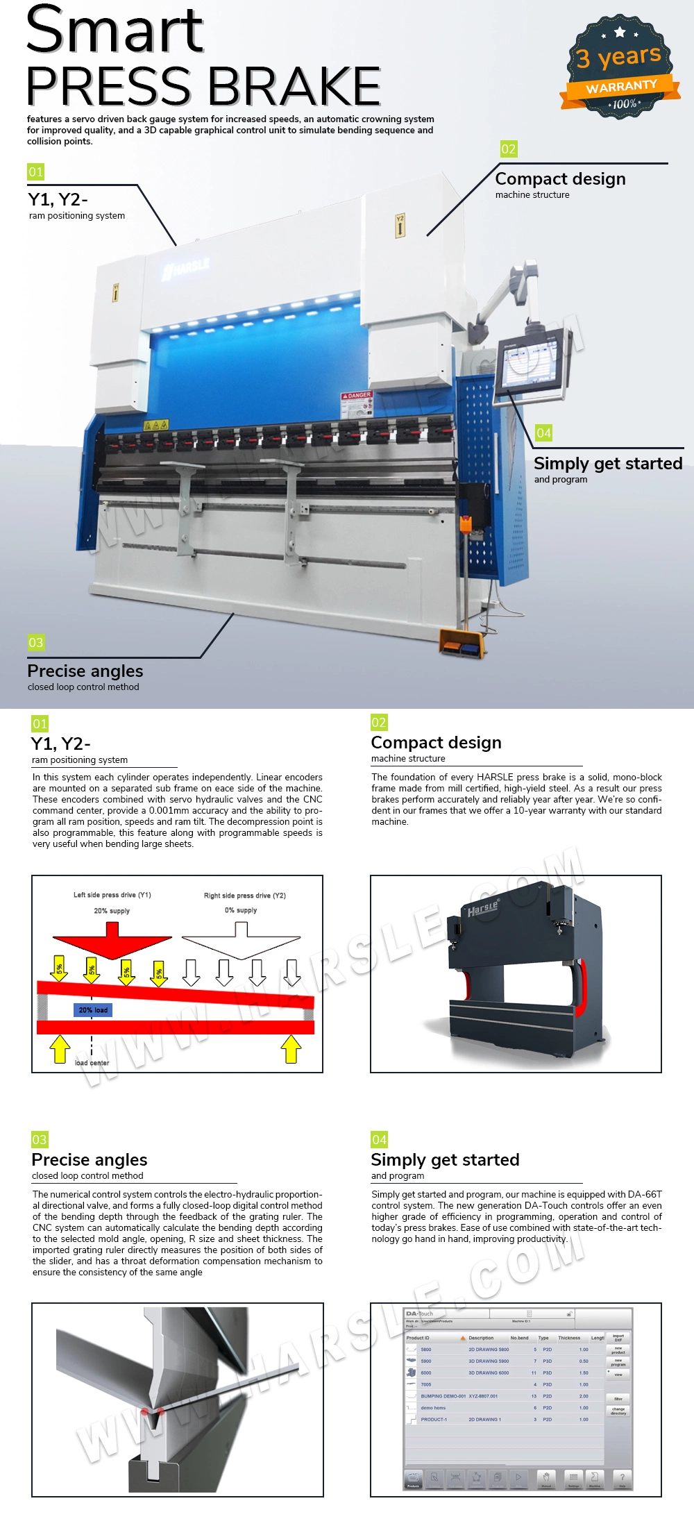 Sheet Metal Fabricate 300t/3200 CNC Hydraulic Press Brake with Da-58t System