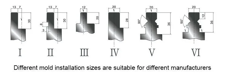CNC Hydraulic Press Brake Moulds Molds Press Brake Dies Tools