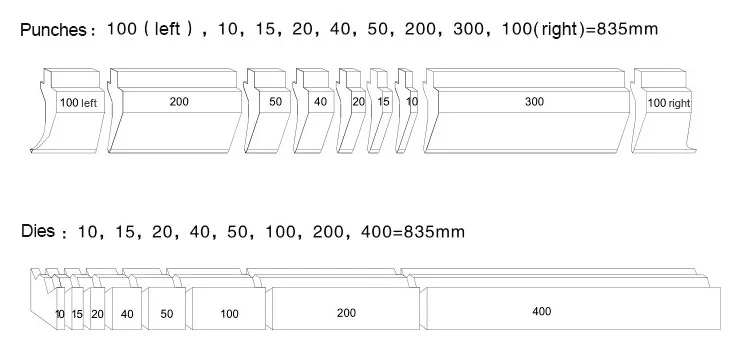 CNC Press Brake Tooling Forming Dies Bending Sheet Metal Amada Emboss Tool 80*15mm
