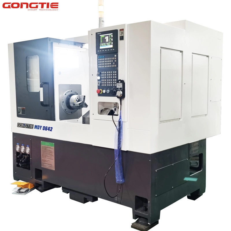 420mm Turning Length 6inch Chunk High Precise Horizontal Slant Bed Power Turret Electric Spindle CNC Machine