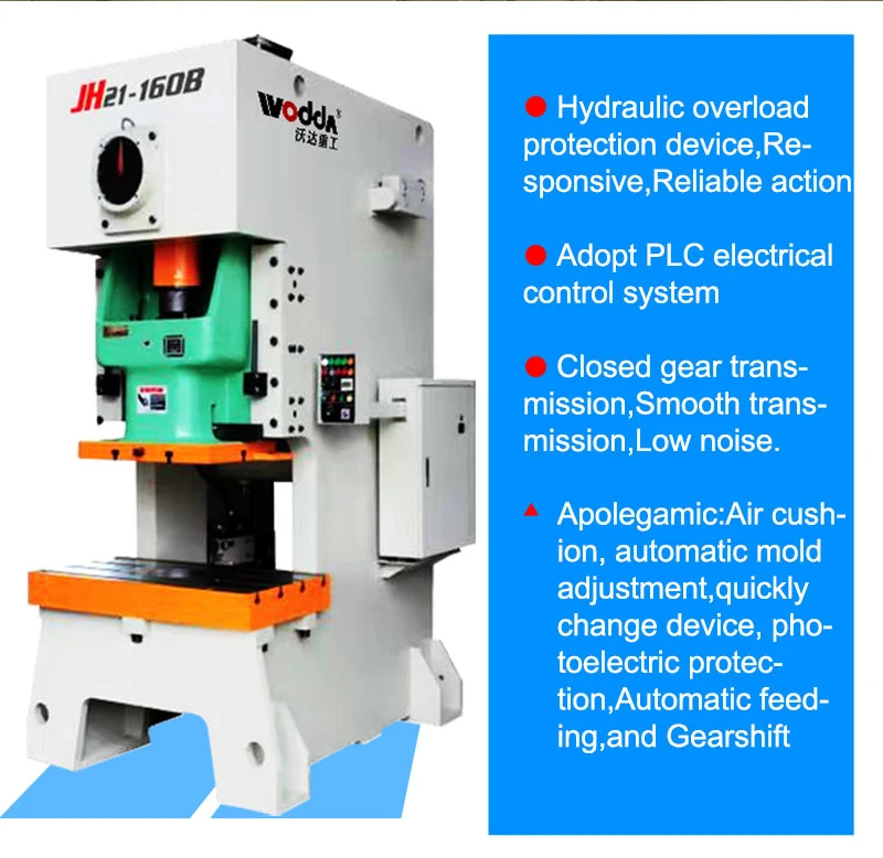 Good Quality Jh21-125t -400t CNC Punching Machine Pneumatic Press