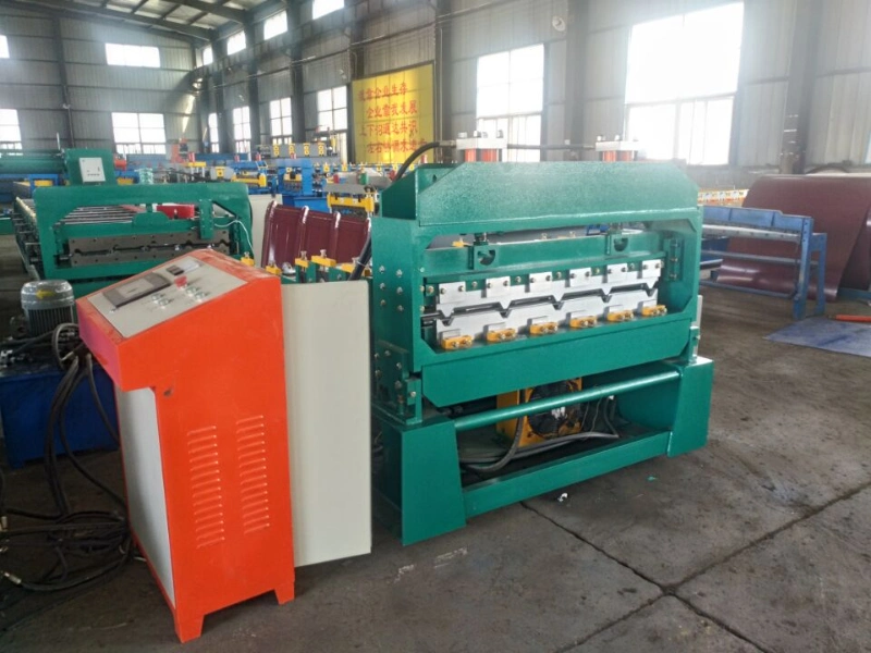 Roof Panel Electric Hydraulic Crimping Curving Bending Metal Tile Roll Forming Machine