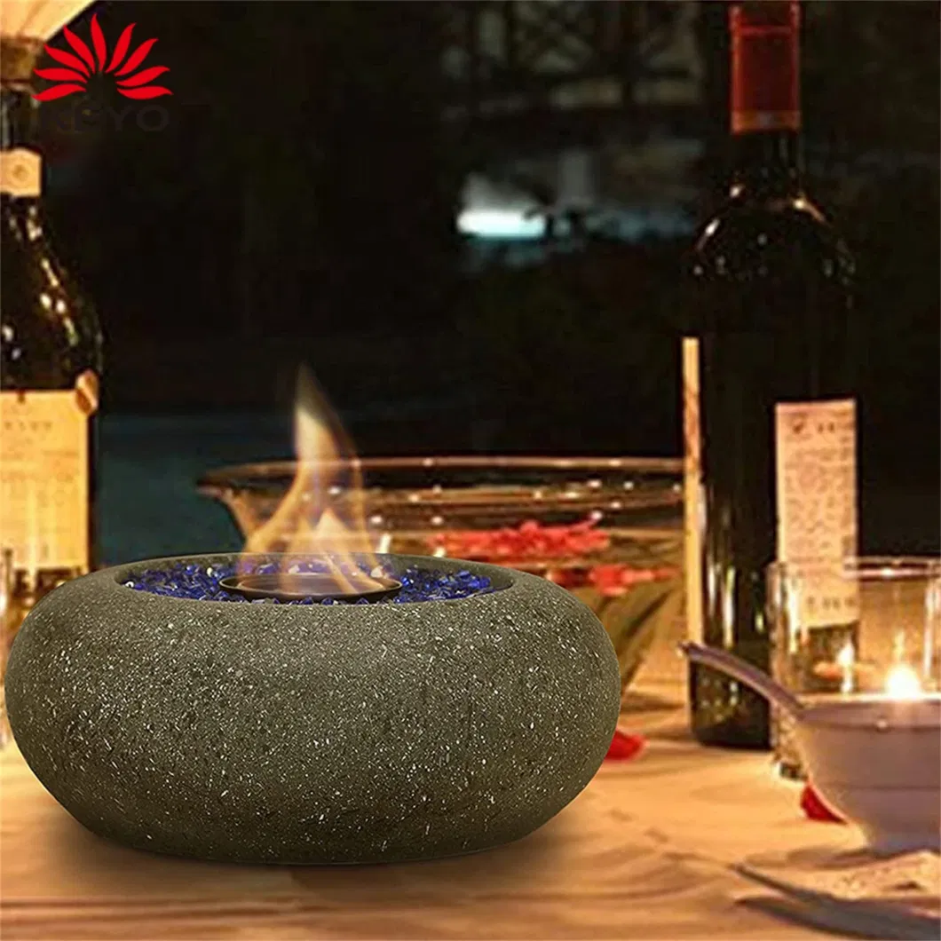 Wholesale Round Portable Firepit Concrete Fire Bowl Fire Pit Decorative Table Top
