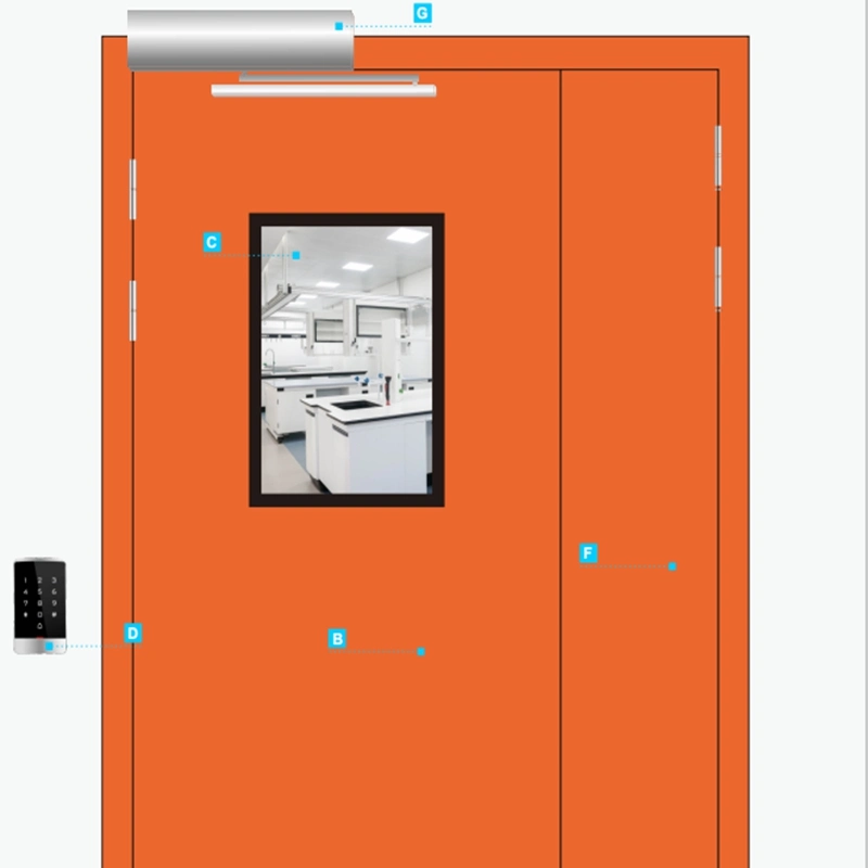 Steel Clean Door Manual Panel Plus Outer Folding Type