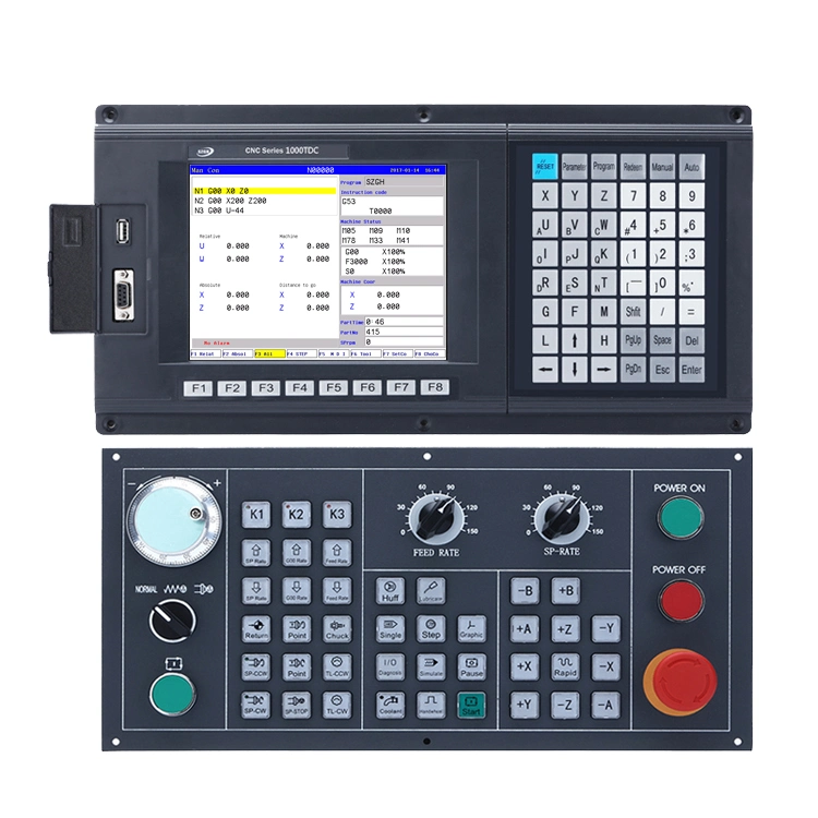 CNC Controller 5 Axis High Position Accuracy CNC Controller 8.4 Inch Real Color LCD Display Support Electric Turret/Binary Turret/Servo Turret/Special Turret