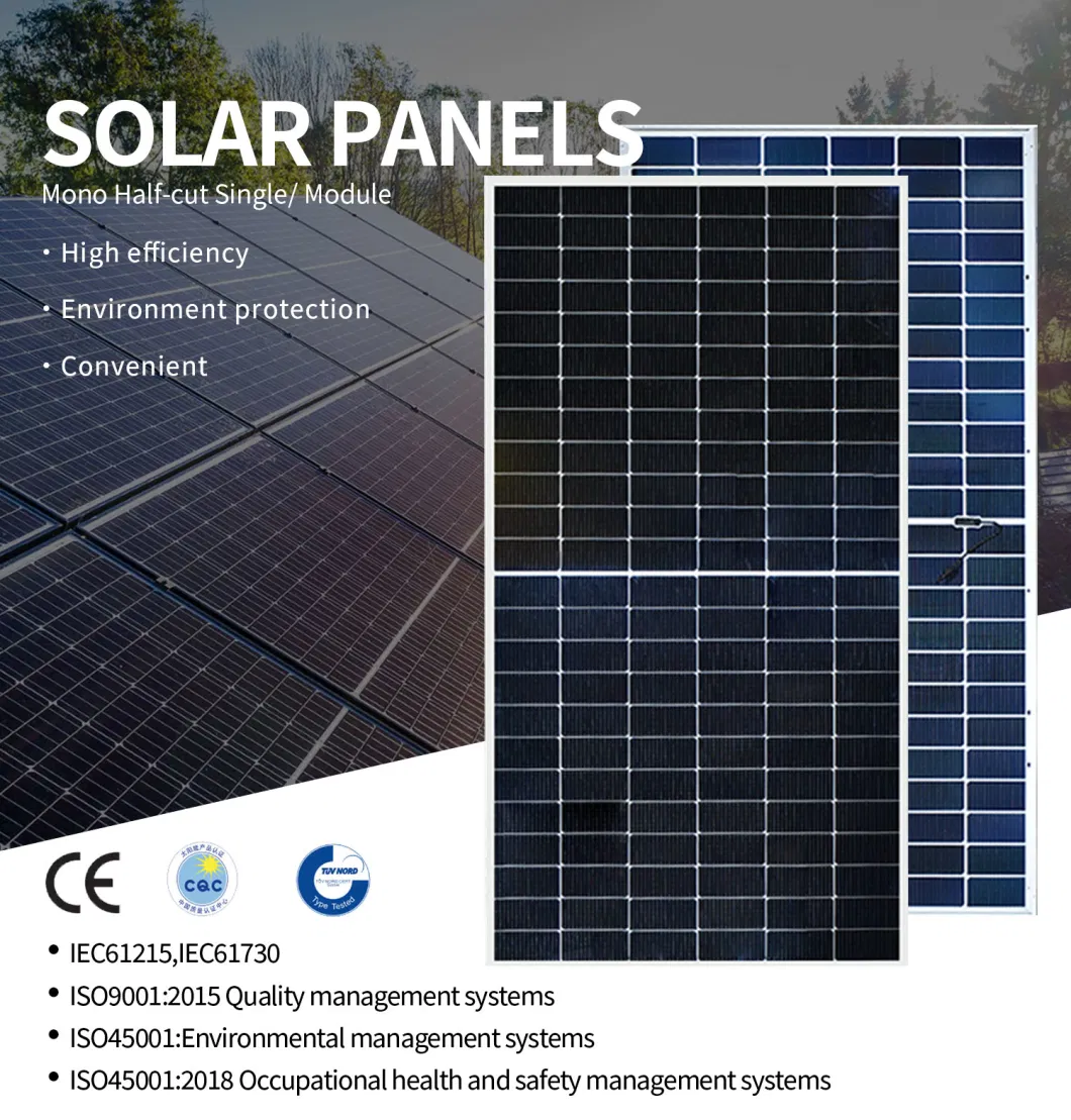 TUV CE Half Cell Poly PV Fold Bifacial Module Renewable Home System 575W Photovoltaic Solar Energy Power Panel