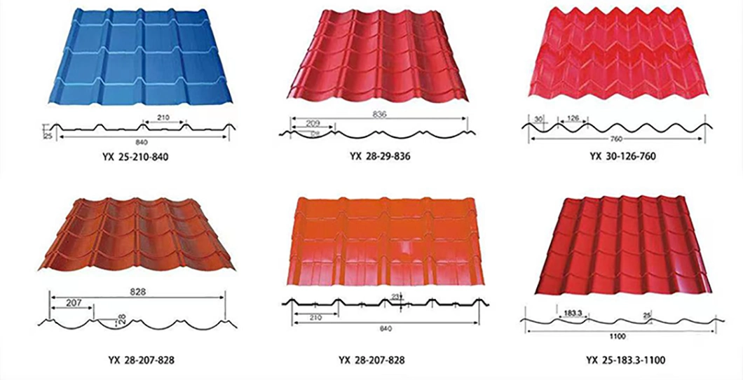 Hot Sale Folding House 1050 Glazed Tile Metal Galvanized Zinc Roofing Panel Roll Forming Sheet Making Machine