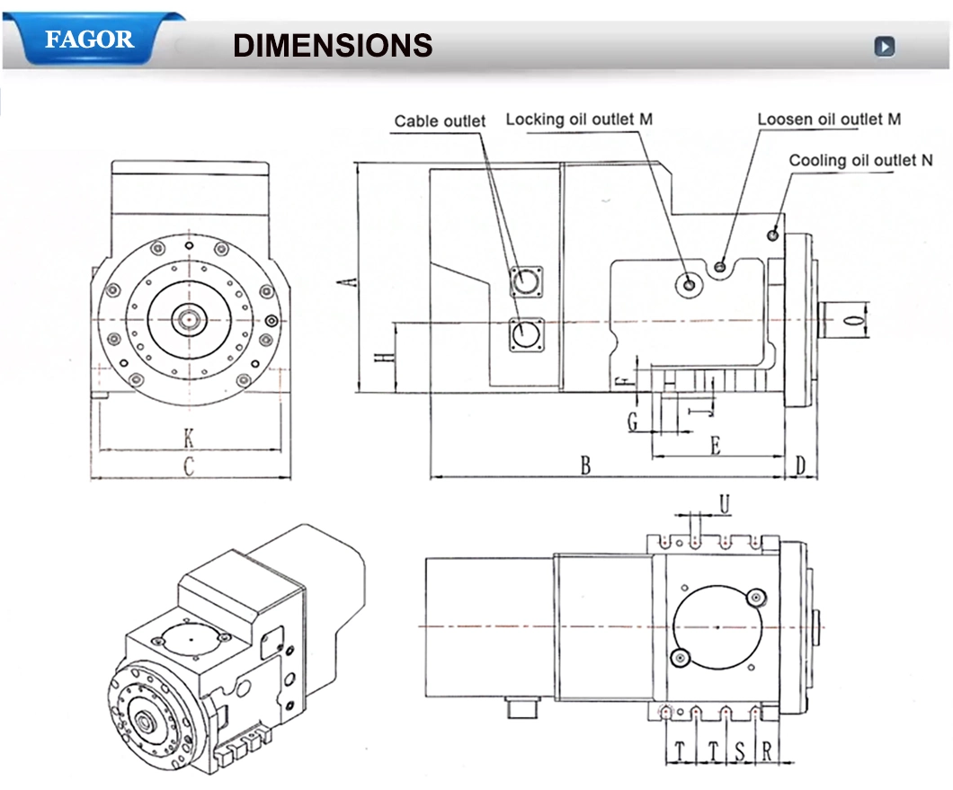 Slt80-12 CNC Lathe Machine Tool Servo Turret
