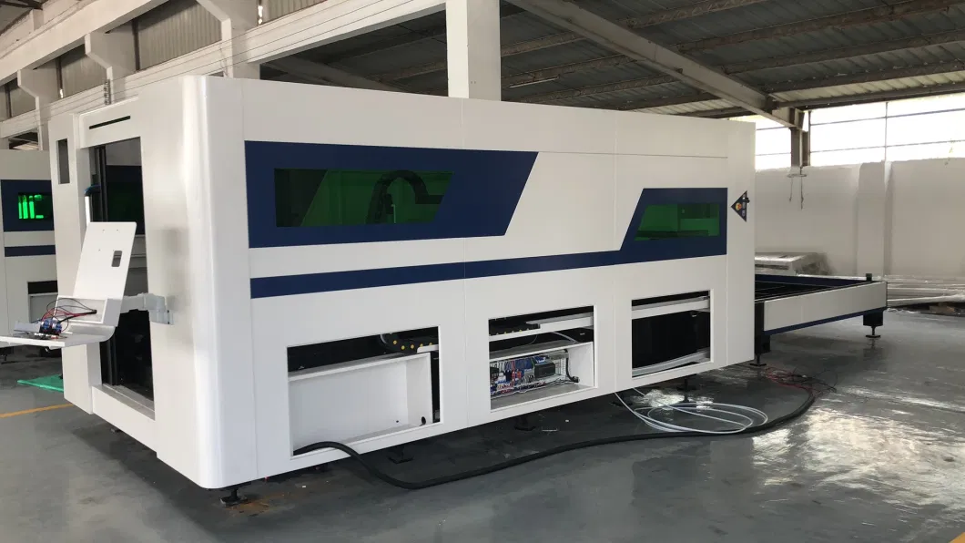 Large Format Auto Parts Cutting High Precision Auto Focus Exchange Platform Fiber Laser Cutting Machine Metal Cutting with Cover3015 2000W 3000W