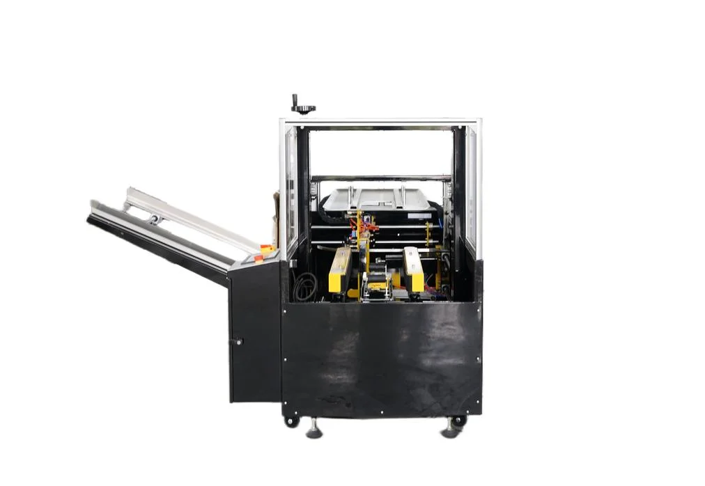 Black Color Automatic Bottom Seal Folding Box Case Carton Erector Machine