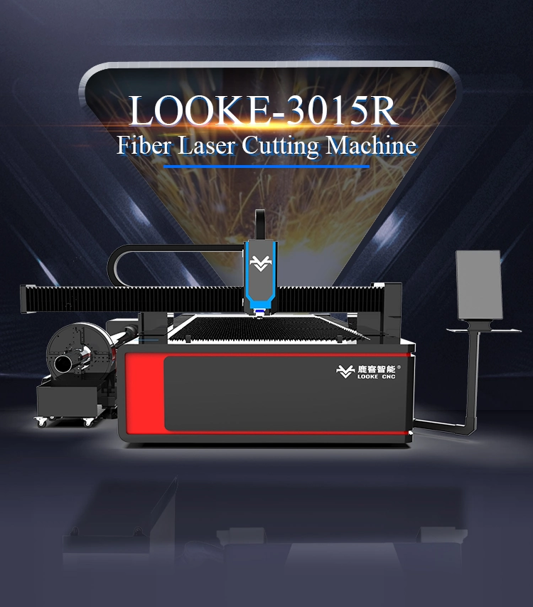 3015r Fiber Laser Cutting Machine Metal Steel CNC Laser Cutting Machine Small Fiber Laser Cutter with Cut Pipe