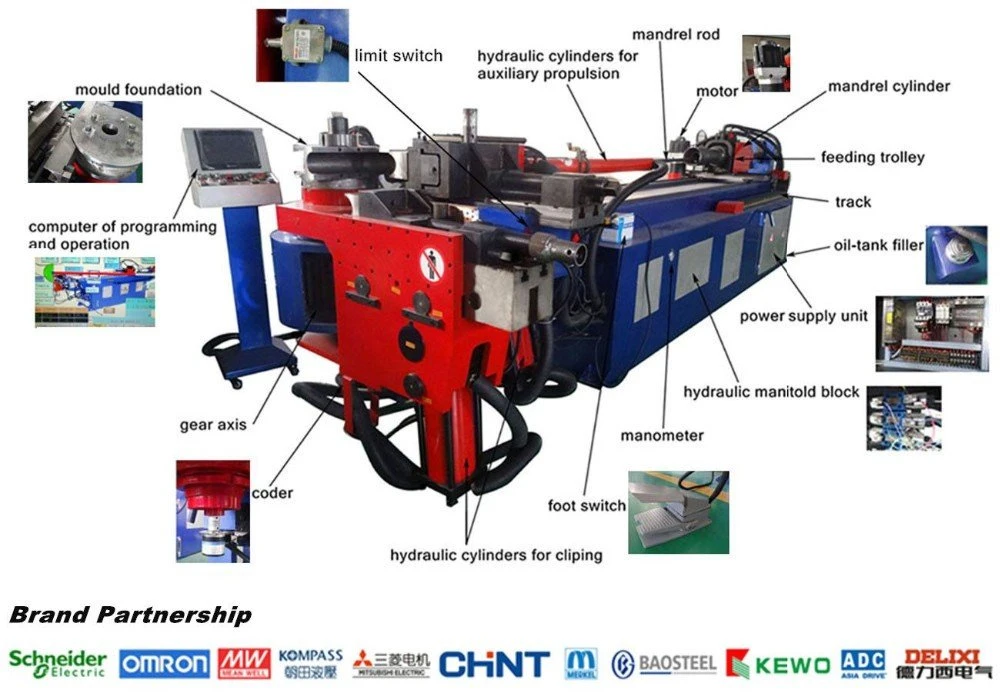 CNC Hydraulic Automatic Metal Mandrel Bend Pipe Bending Machine Tube Bender