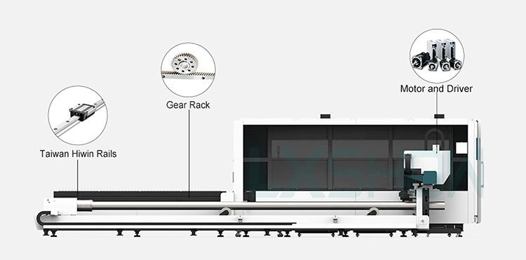 High Power Cover CNC Tube and Plate Fiber Laser Cutting Machine Price