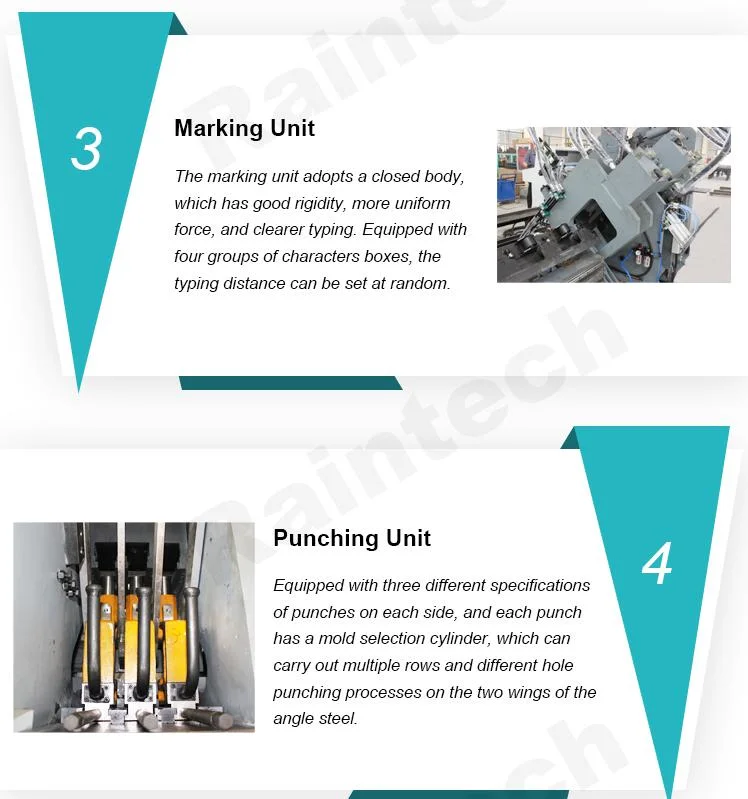 Automatic Hydraulic CNC Angle Punching Marking and Cutting Machine Angle Line