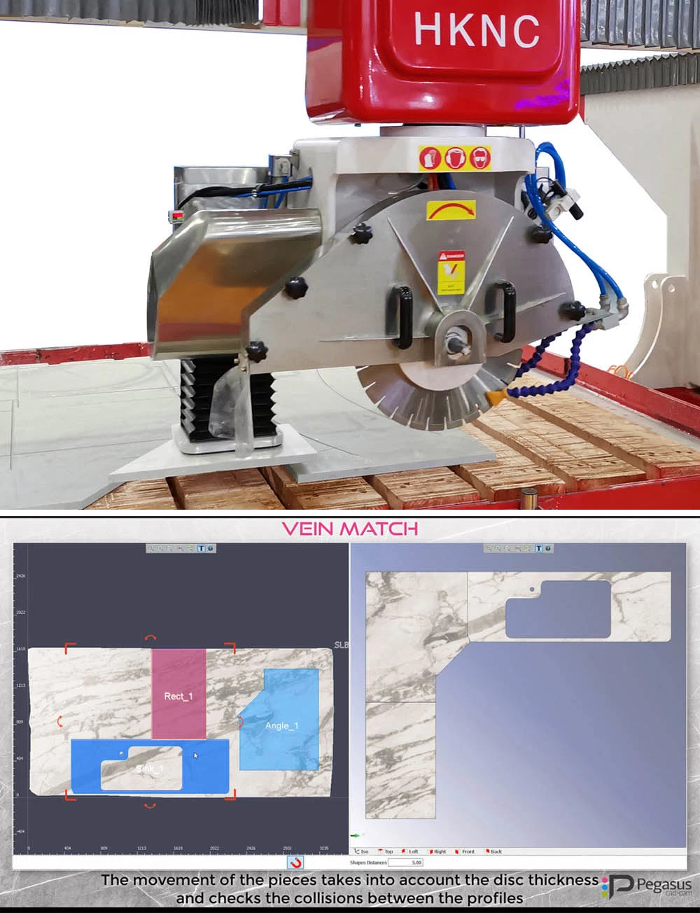 Italy Software 5 Axis CNC High Speed Bridge Granite Marble Tile Cutter Stone Cutting and Sink Cutting Millling Engraving Saw Machine in America and India