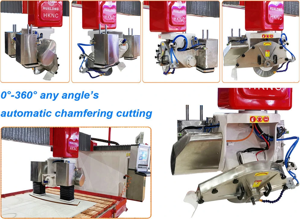 Italy Software 5 Axis CNC High Speed Bridge Granite Marble Tile Cutter Stone Cutting and Sink Cutting Millling Engraving Saw Machine in America and India