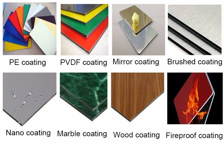 Modern Interior Wall Cladding Pet Film Acm 3mm PE Aluminum Plastic Composite Panel Aluminum Sandwich Panel