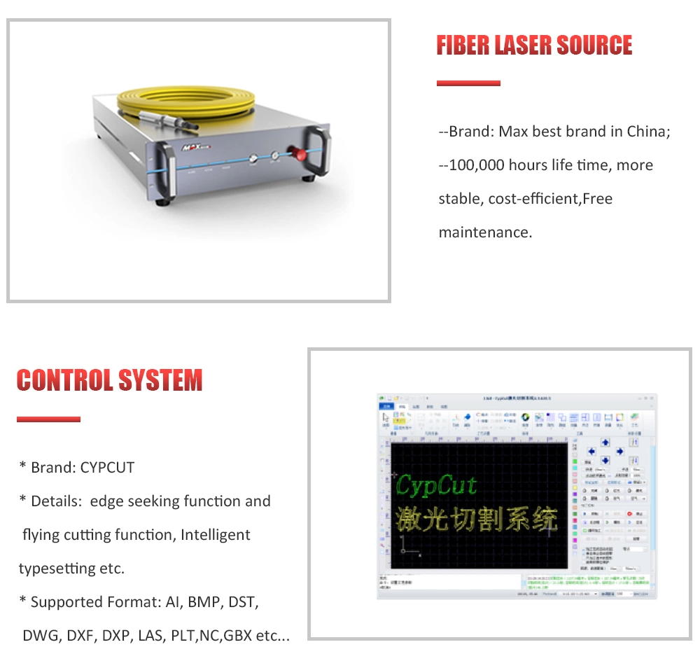 Fiber Laser Metal Cutting Machine CNC Laser Cutting Machine Sheet Metal