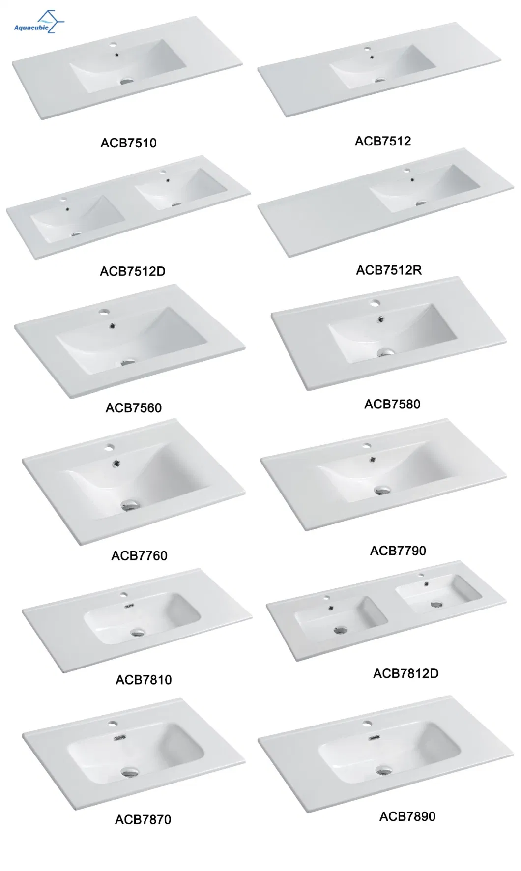 Chinese Modern Commercial Drop in Thin Edge Ceramic White Bath Sink Price Bathroom Sink and Countertop