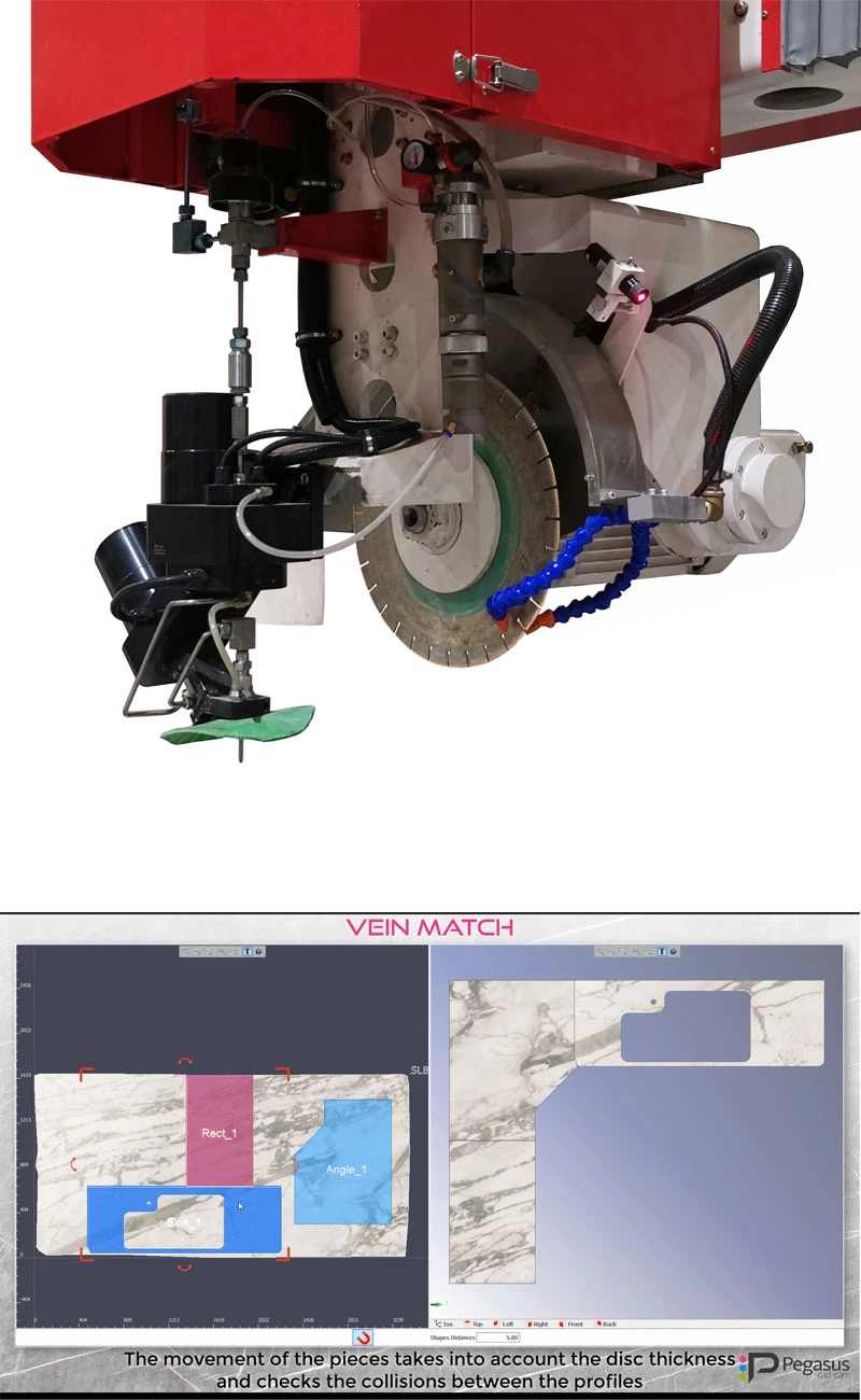 Italy High Technology Laser Automatic Water Jet CNC Router Bridge Saw Tile Cutting Machine High Quality Glass Aluminum Ceramic Cutter