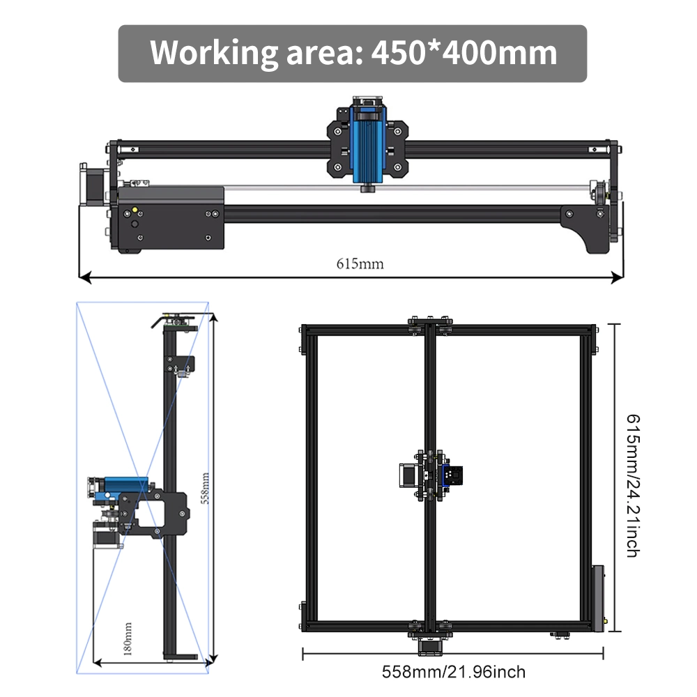 4540 Wood Acrylic Stone MDF Metal Stainless Steel Laser Engraver