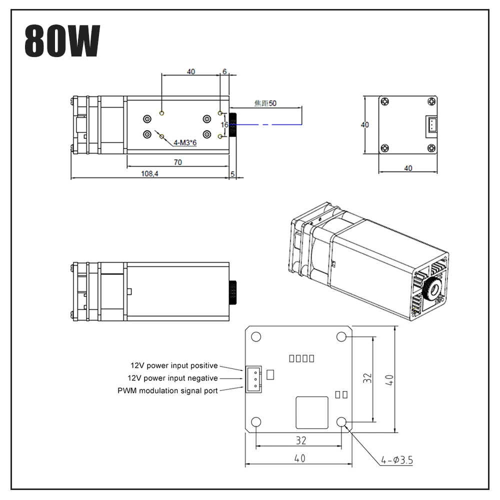 Laser Engraver for DIY Logo Word 1m*1m Woking Area