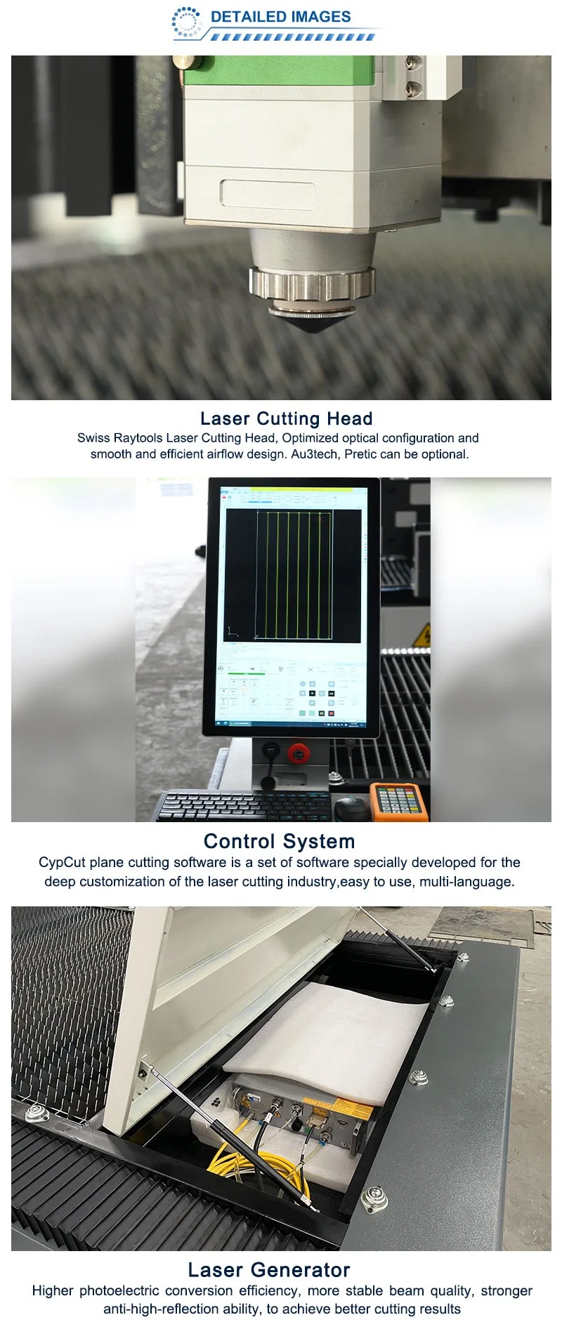 3015 Metal CNC Fiber Laser Cutting Machine 1000W 1500W 2000W 3000W for Carbon Seel Stainless Steel Aluminium Iron Sheet