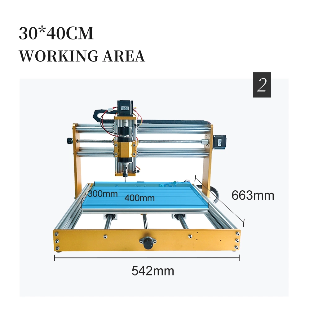 CNC Router 3040 Engraving Machine with 40W Laser for Wood Cutting