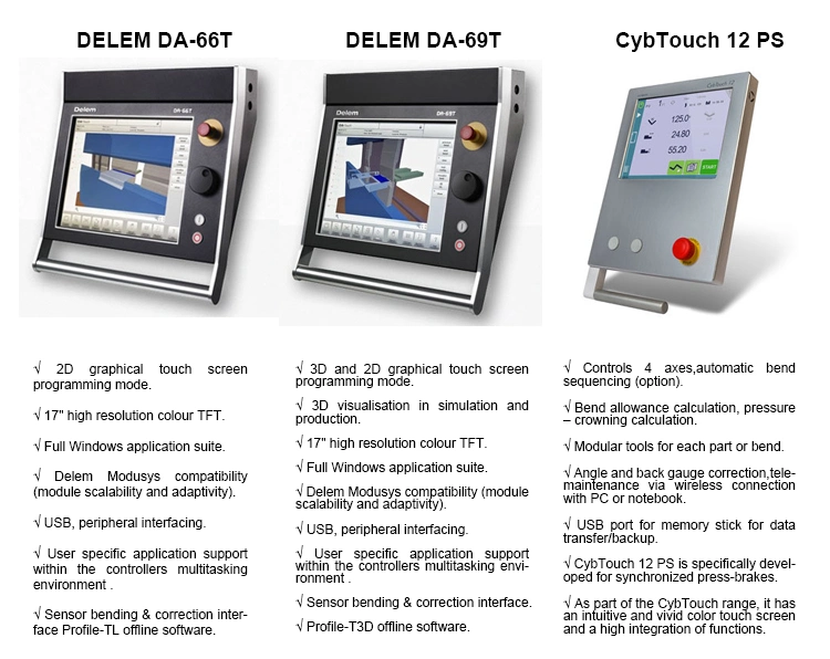 Delem or Estun Automatic Electric 3 4 6 8 Axis Back Gauge Metal Steel Aluminium Sheet Plate Hydraulic CNC Press Brake Bending Machine Price for Sale