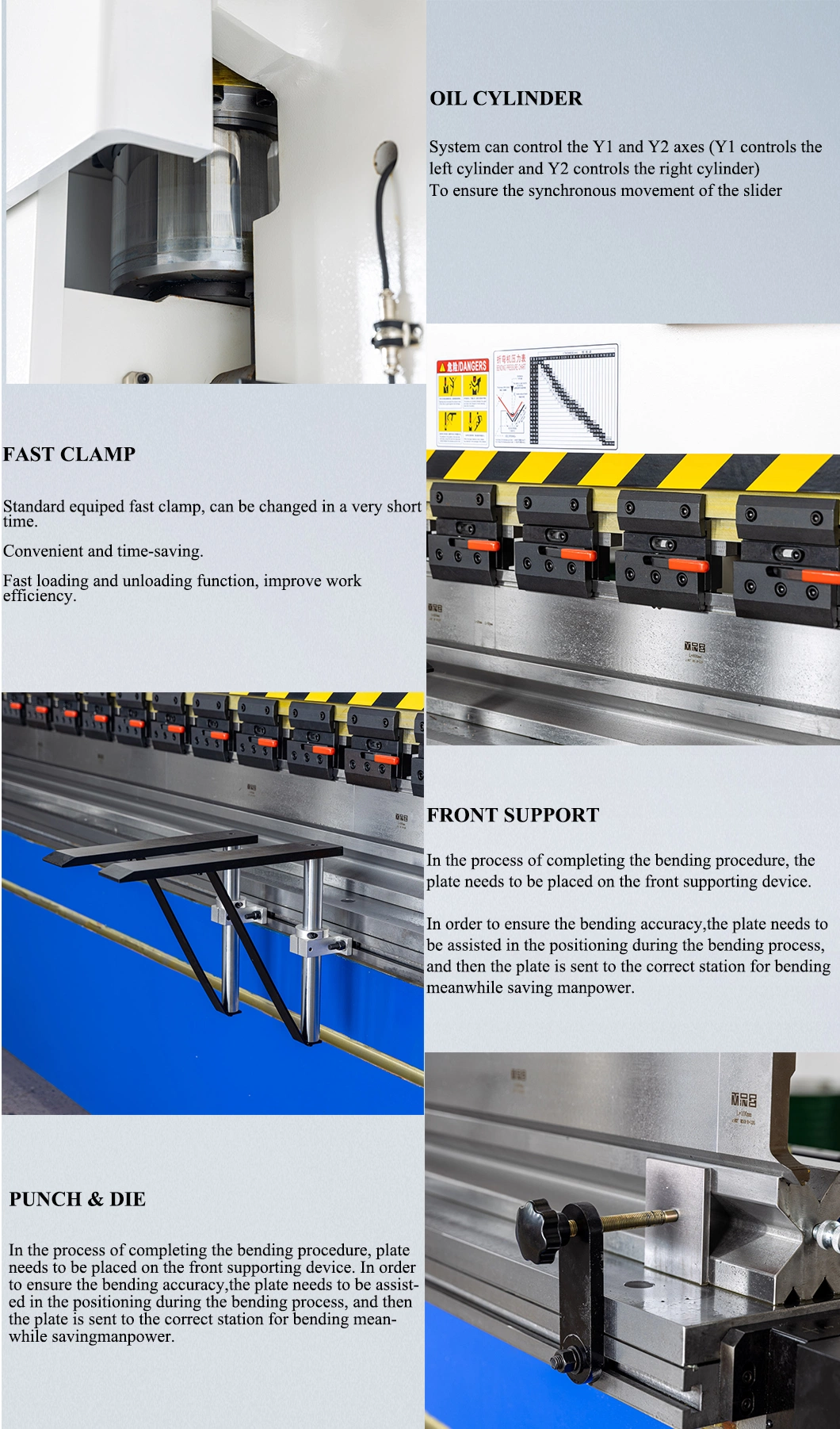 110 Ton 3200mm 6axis CNC Press Brake with Delem Da 66t CNC System