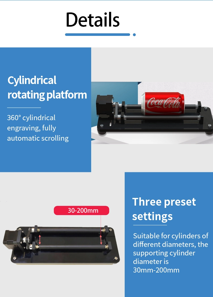 5.5W 15W 2.5W Roller Laser Cutter Auto Laser Engraver Cutter for Windows and Linux System