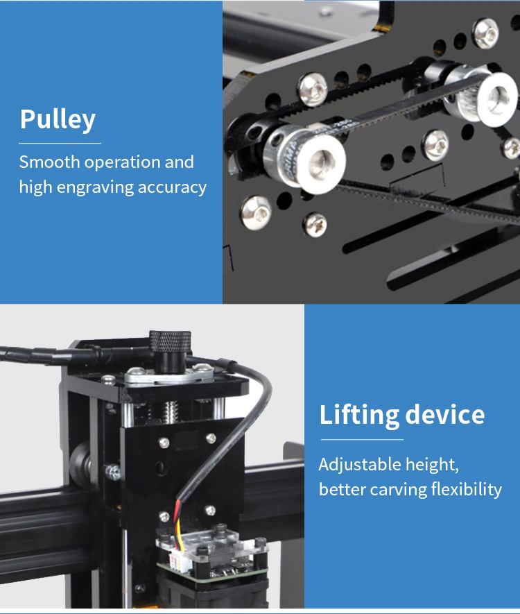 5.5W 15W 2.5W Roller Laser Cutter Auto Laser Engraver Cutter for Windows and Linux System