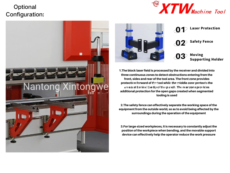 CNC Press Brake Tp10 Controller, Mechanical Crowning System 1300kn 3200mm Working Length
