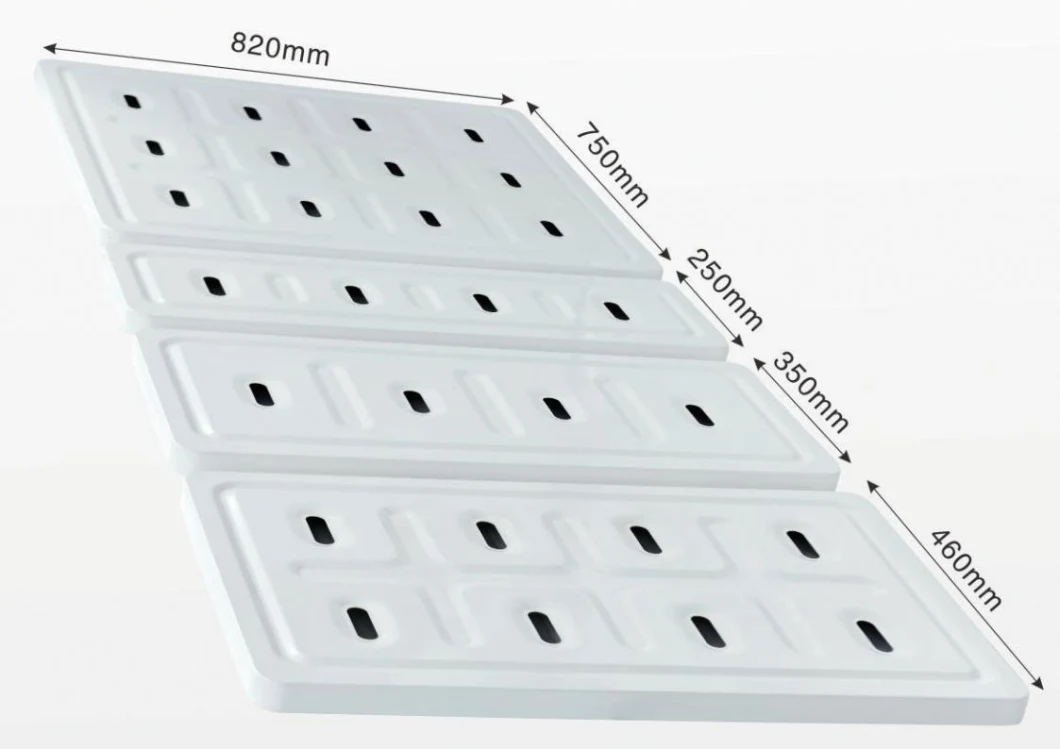 Manuel Hospital Folding Bed Board 2 Crank 820mm 4 Holes Sickbed Panel