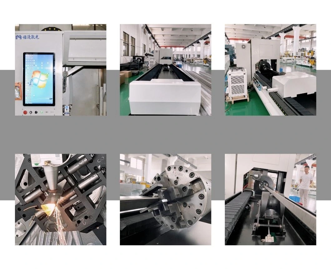 Factory Sale Fast Speed Metal Laser Equipment 1000W-6000W Fiber Tube Laser Cutting Machine CNC Laser Cutter Price of Double Chuck