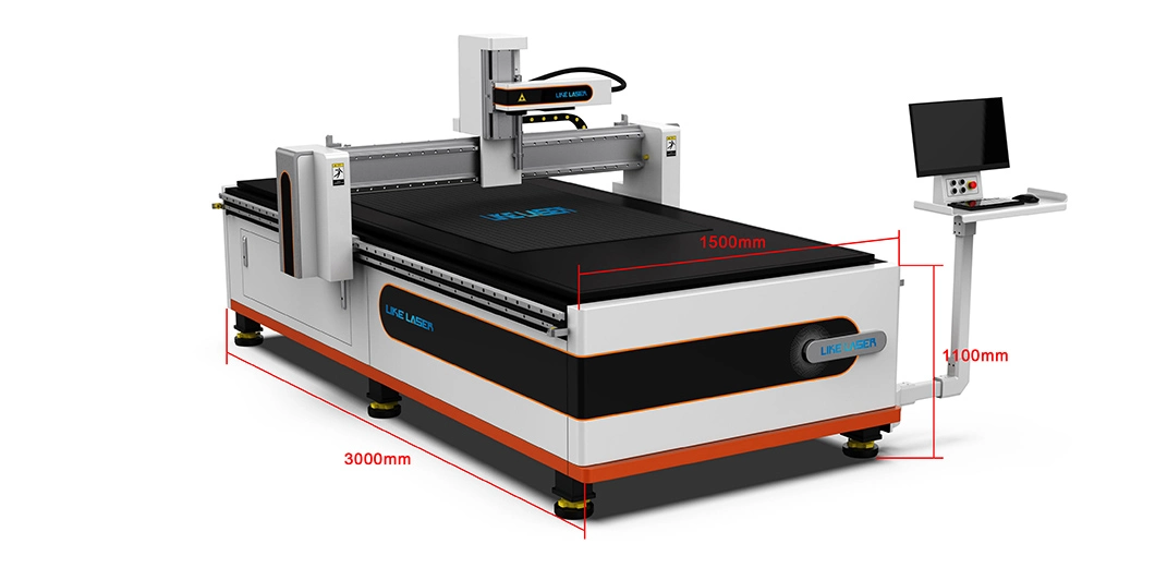 1300mm*2500mm 1300mm*3000mm Laser Engraver Metal Fiber for Large Stainless Steel Plate Decoration