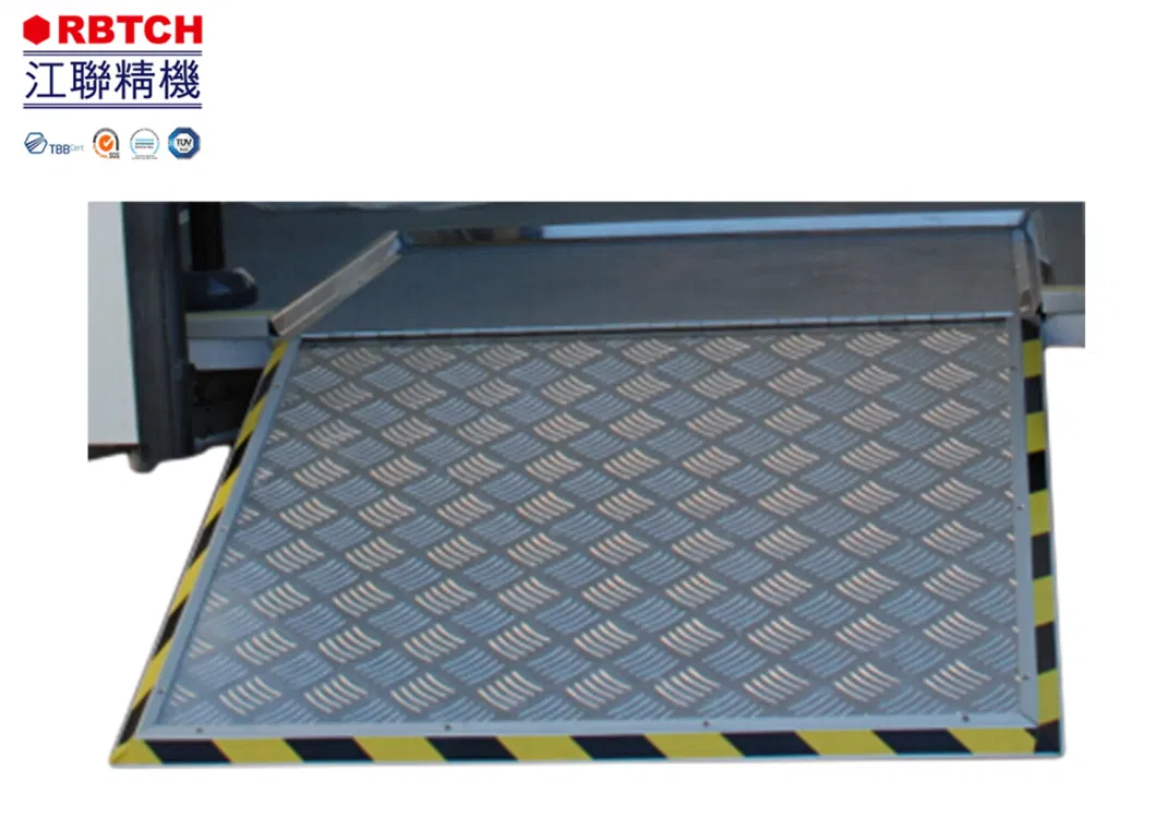 Bus Wheelchair Access Ramp Load 450kg Manual Flip Aluminum Panel for Mini Van