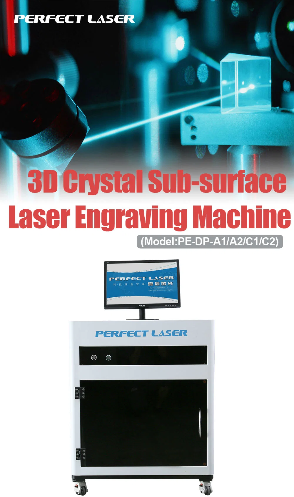 3D LED Crystal Cube/Trophy/Keychain/Craft Gift/Glass Ball with CCD Camera Human Portrait Photo Inside Subsurface CNC Laser Engraver Engraving Machines Price