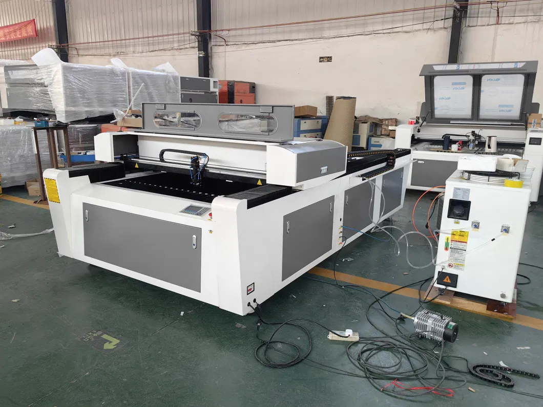 Manufacture of CO2 Laser Engraving Cutting Machinery CNC Knife Cutter Machine for Wood Acrylic Leather Fabric Fiberglass Cloth PVC Plastic Rubber Foam Metal
