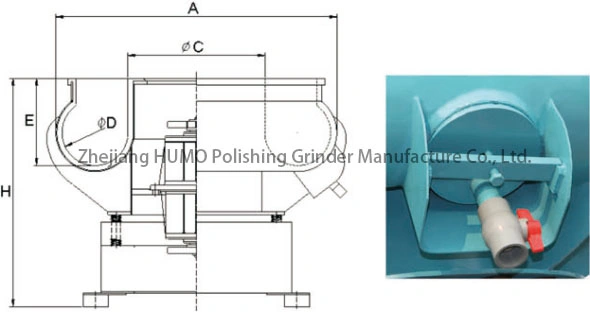 Hot Sell Rotates More Frequently with Curved Wall Bowl Vibratory Finishing Machine