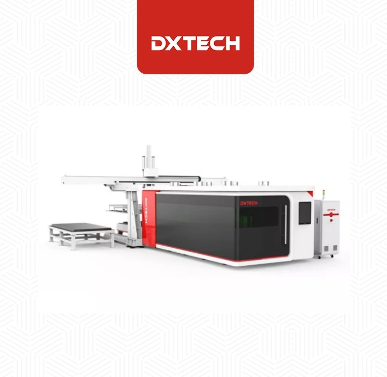 Dxtech Industrial Automatic 3000W 1000W 1500W CNC Metal Laser Cutting Machine with Loading and Unloading Stainless Steel Iron