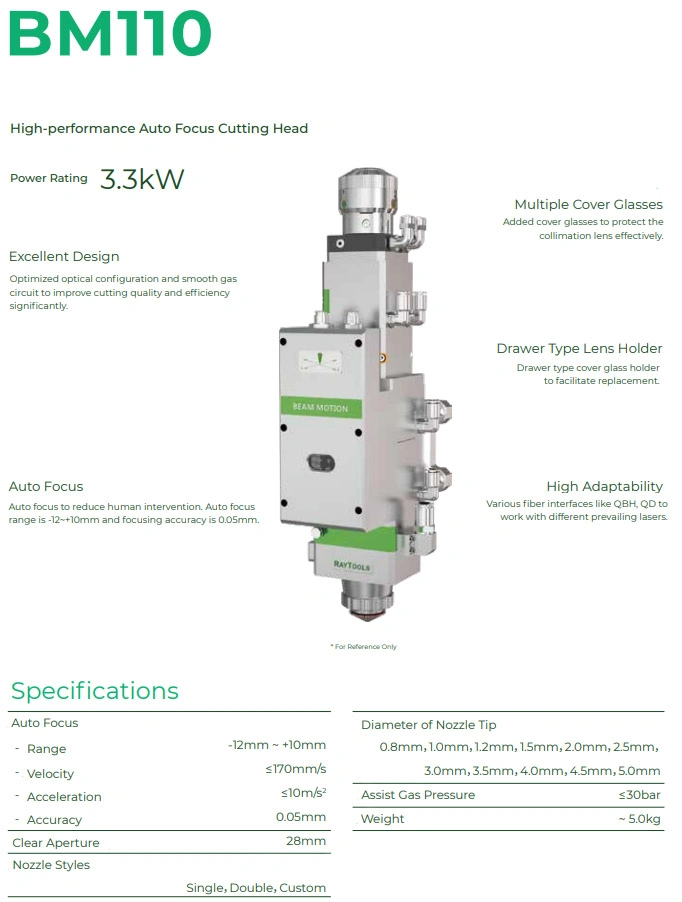 Raytools Bm110 Bm111 Original Laser Cutter for CNC Fiber Laser Cutting Machine
